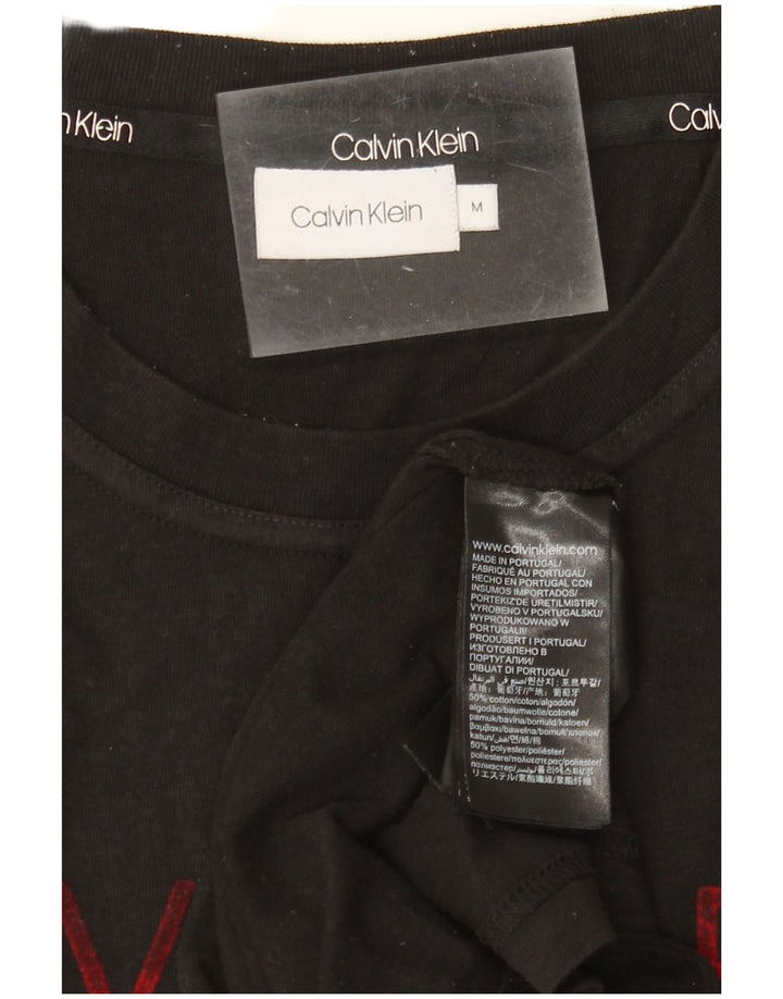 CALVIN KLEIN Camiseta gráfica para hombre Top Medium Black Cotton