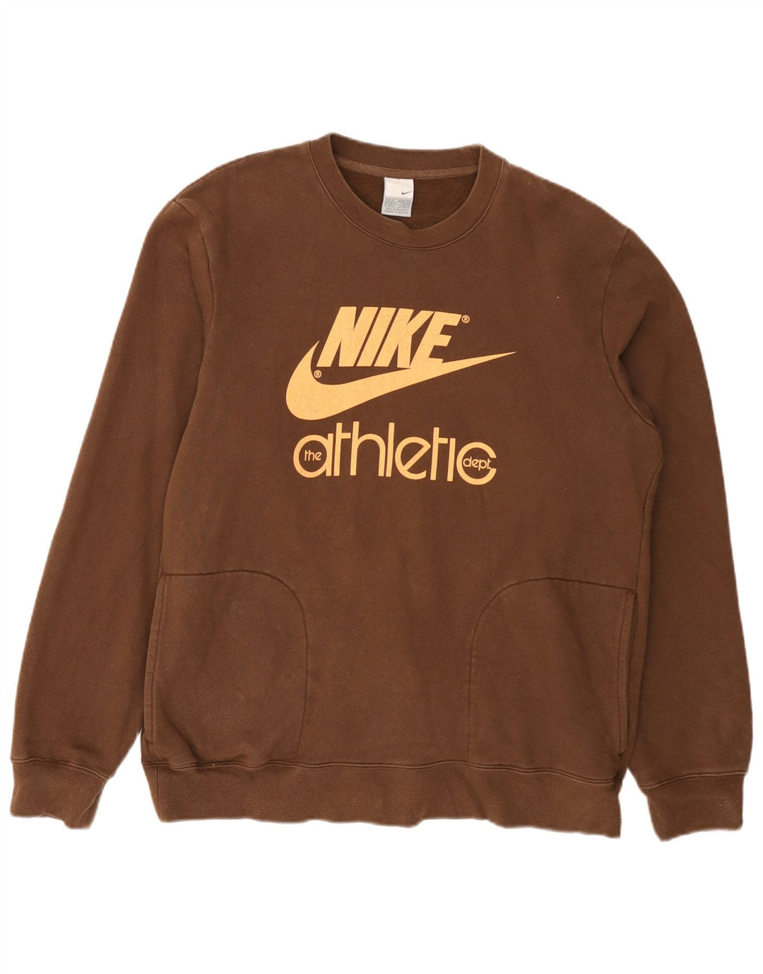 Nike - Sudadera gráfica para hombre, talla 39/41, algodón marrón medio