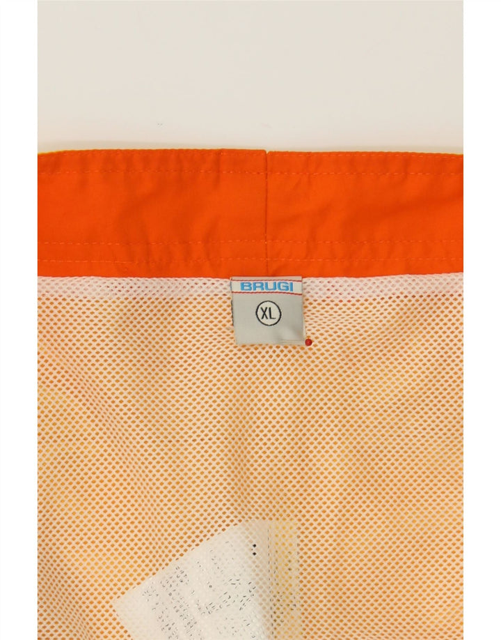 BRUGI Mens Graphic Swimming Shorts XL  Yellow Polyester Vintage Brugi and Second-Hand Brugi from Messina Hembry 