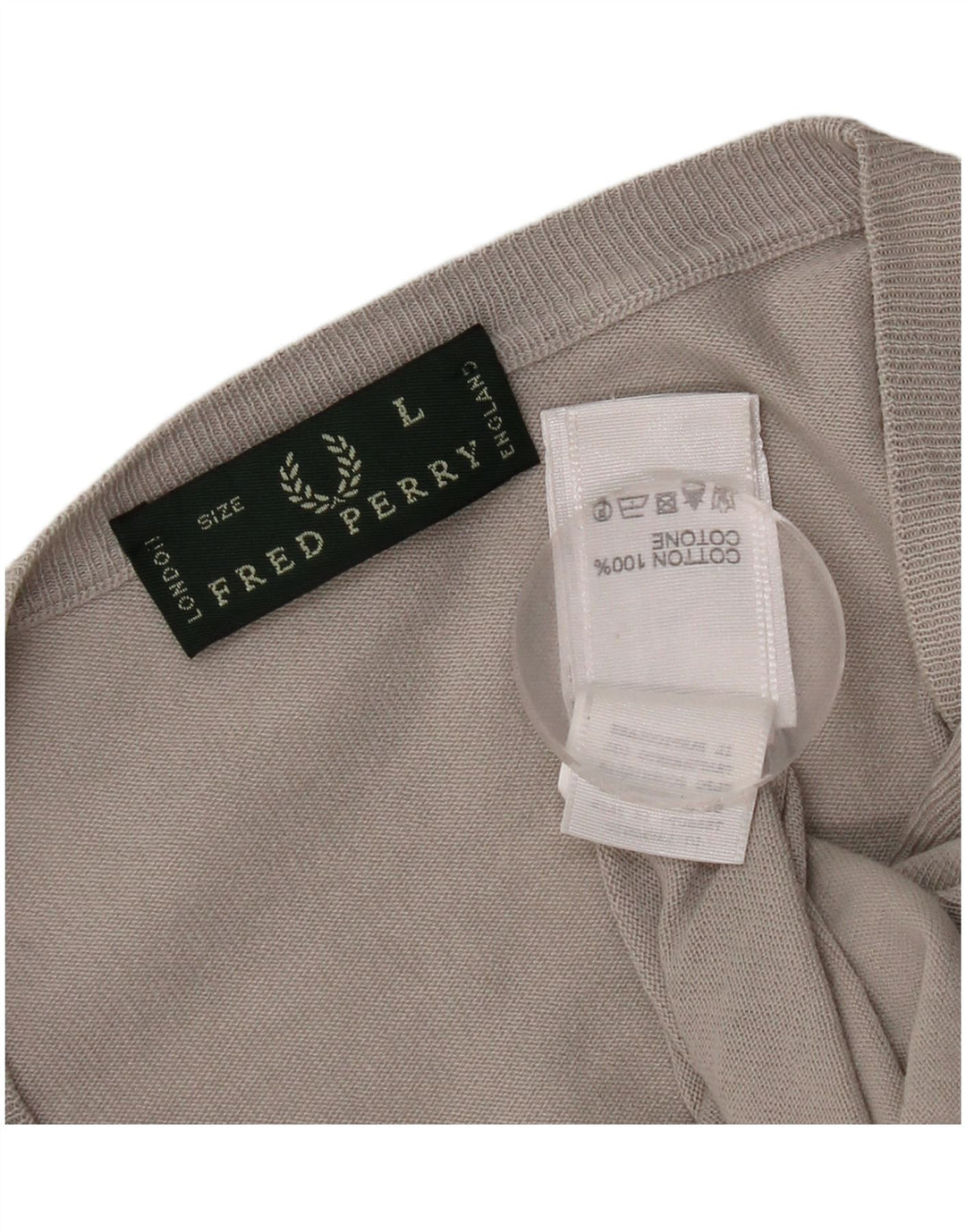 Fred Perry Suéter Cárdigan Para Hombre Grande Gris Algodón