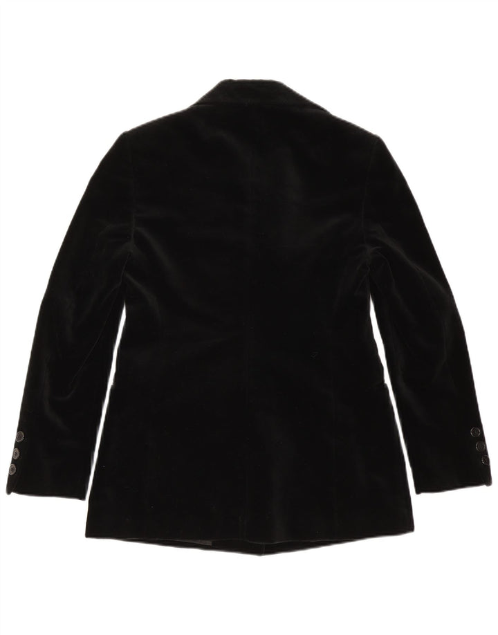 Adele Fado Chaqueta Blazer de Terciopelo con 3 Botones para Mujer UK 40 Medium Black