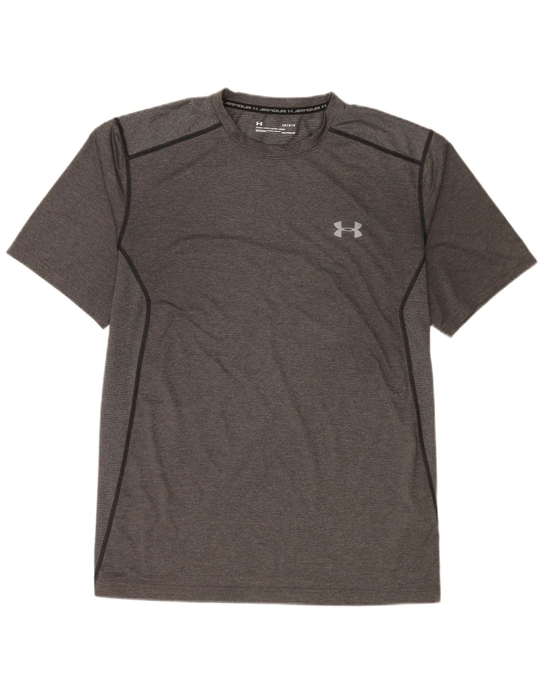 Under Armour Camiseta Heat Gear para hombre Top poliéster gris grande