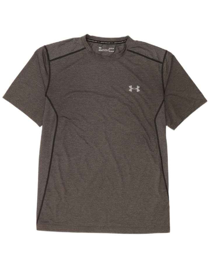 Under Armour Camiseta Heat Gear para hombre Top poliéster gris grande