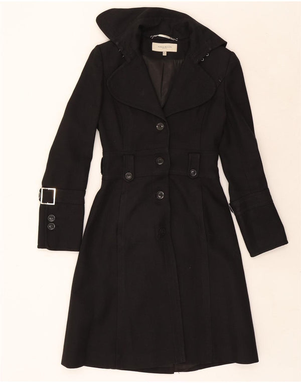 Karen Millen Abrigo para mujer UK 8 Small Lana negra
