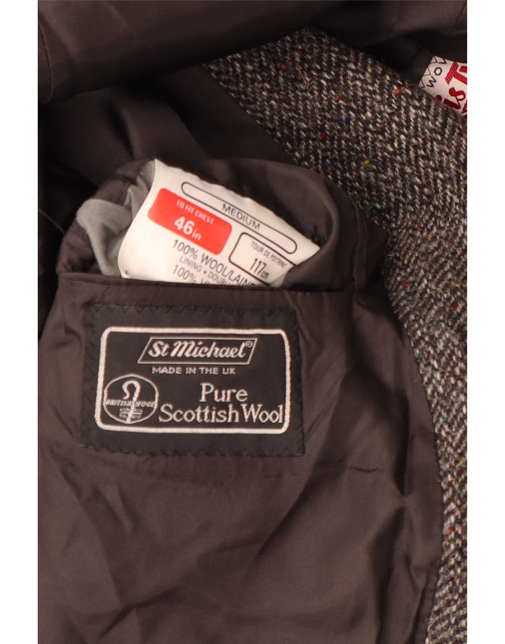 Marks & Spencer Chaqueta St. Michael para hombre UK 46 XL Gris Herringbone