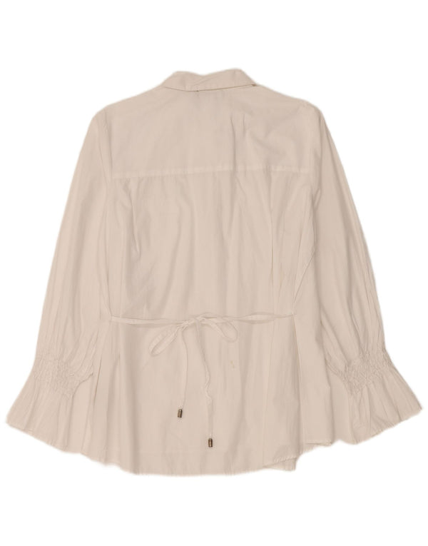 Marks & Spencer Blusa Autograph para Mujer UK 42 Mediana Algodón Blanco