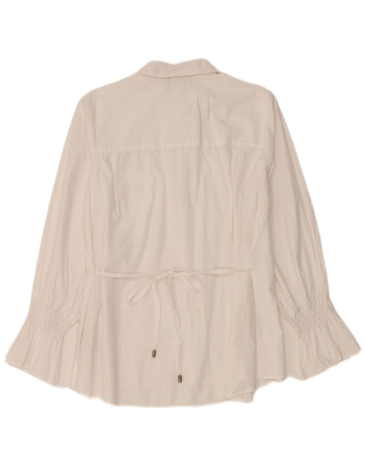 Marks & Spencer Blusa Autograph para Mujer UK 42 Mediana Algodón Blanco