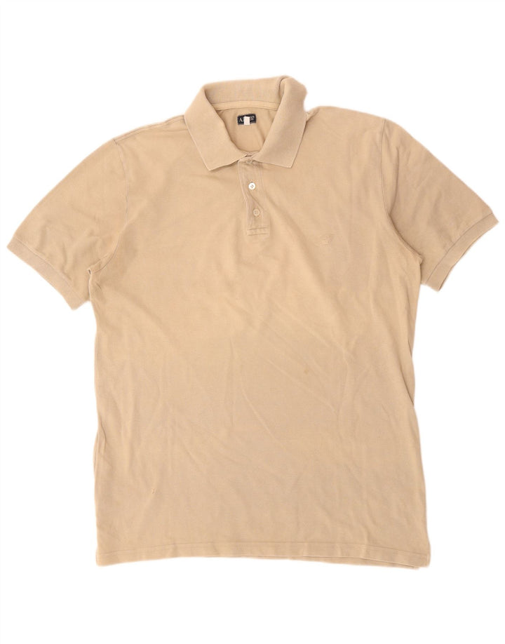 Armani Polo Hombre Grande Beige Algodón