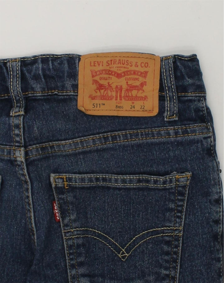 LEVI'S Girls 511 Slim Jeans 7-8 Years W24 L22  Black Cotton | Vintage Levi's | Thrift | Second-Hand Levi's | Used Clothing | Messina Hembry 