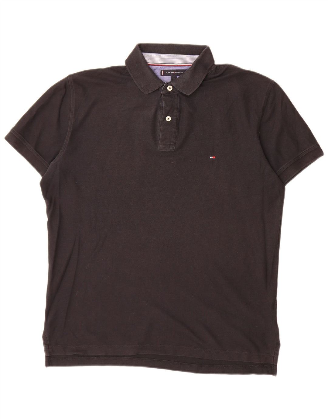 Tommy Hilfiger Polo Regular Fit para Hombre Algodón Negro Grande