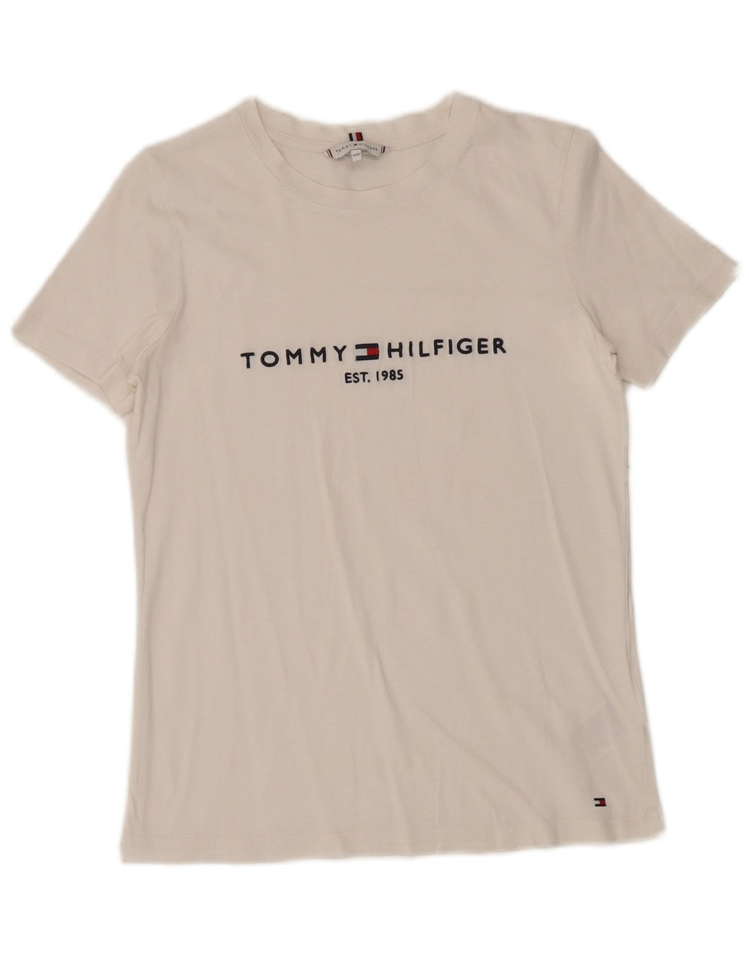Tommy Hilfiger Camiseta gráfica para hombre Top 2XS Algodón blanco
