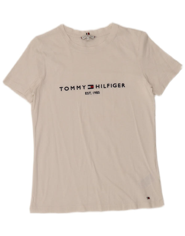 Tommy Hilfiger Camiseta gráfica para hombre Top 2XS Algodón blanco