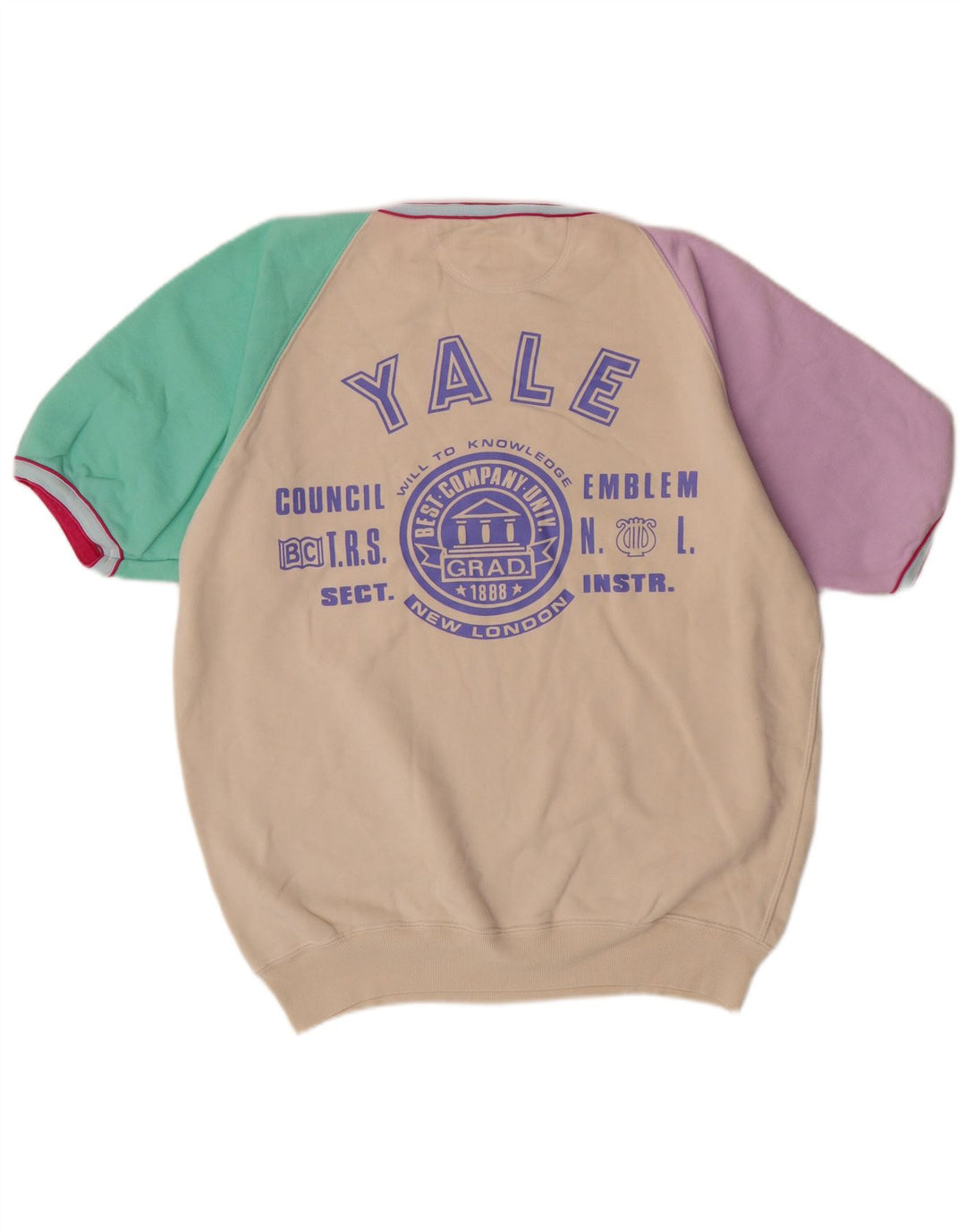 Best Company Sudadera con Estampado De Manga Corta para Hombre Jersey Grande De Algodón Beige