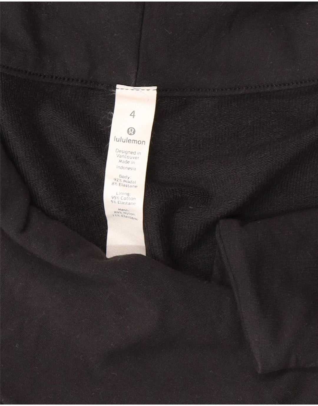 Lululemon - Chaqueta de chándal para mujer, talla 4, color negro, modal
