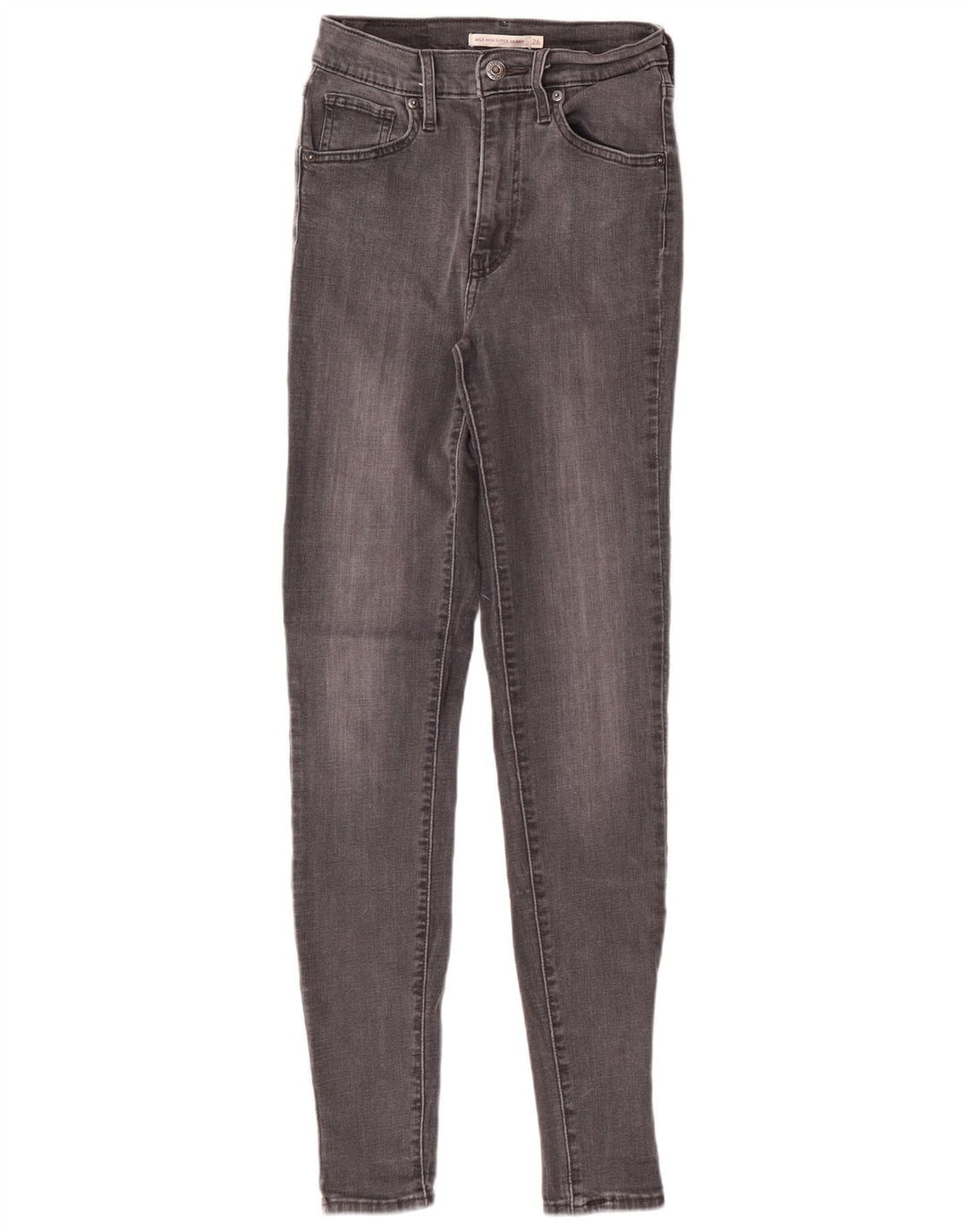 LEVI'S Vaqueros súper ajustados Mile High para mujer W26 L30 Algodón gris