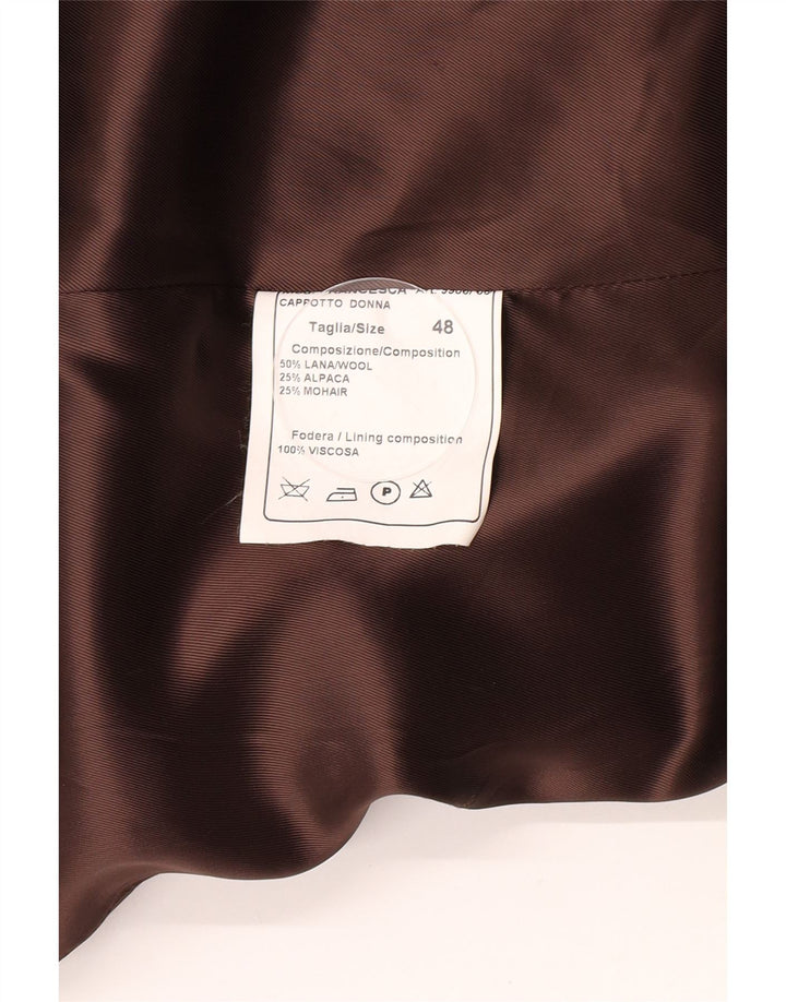 Abrigo vintage para mujer IT 48 XL Lana marrón