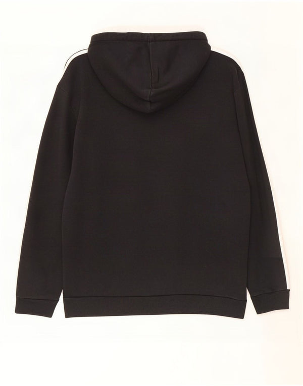 Adidas - Sudadera con capucha para hombre, talla grande, algodón negro