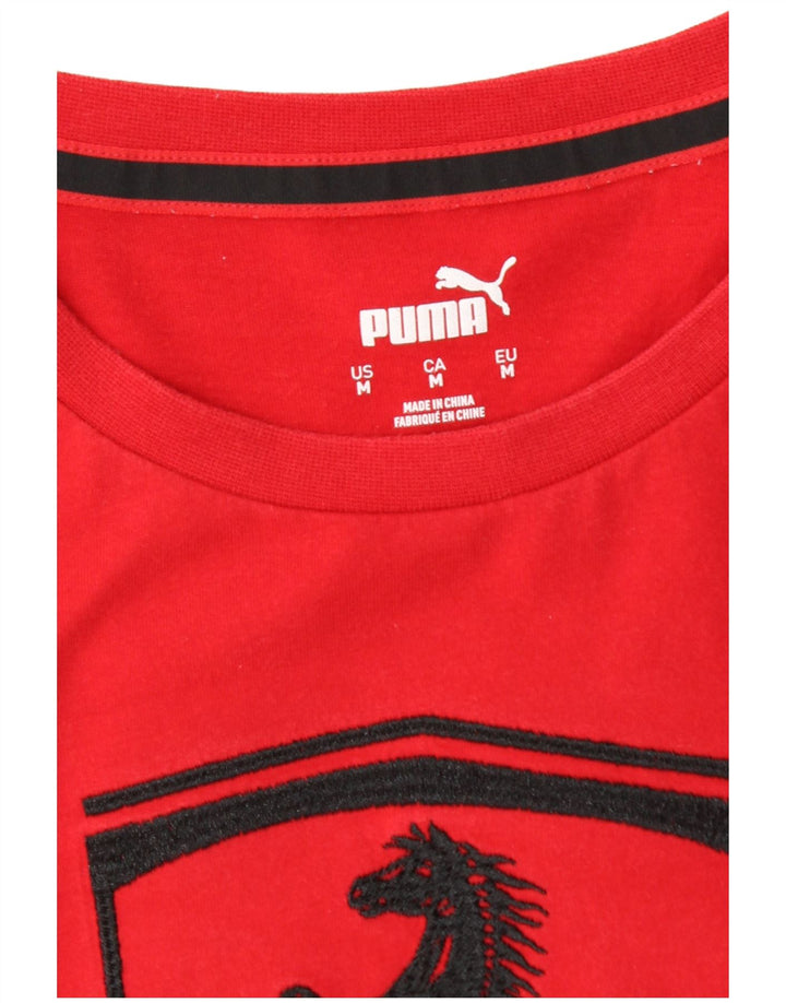 Puma Camiseta con gráfico Ferrari para hombre, color rojo medio