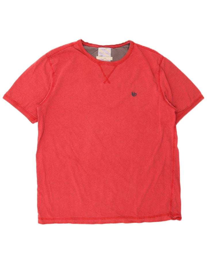FAT FACE Camiseta para hombre Top grande de algodón rojo