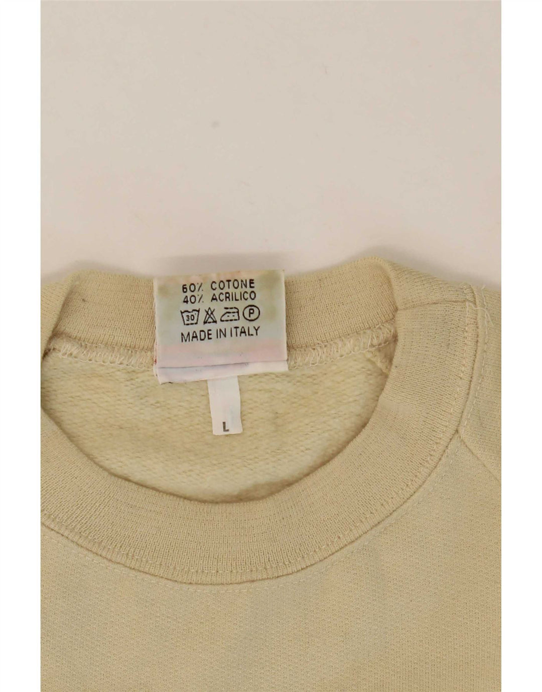 Parmalat Hombre Sudadera Estampada Jersey Grande Algodón Beige