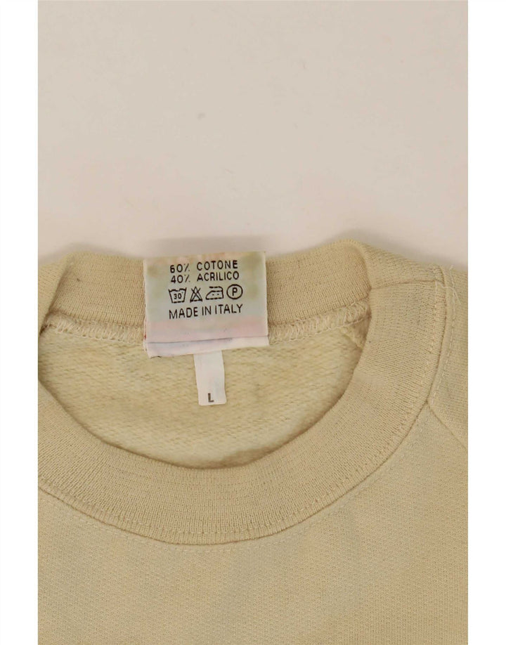 Parmalat Hombre Sudadera Estampada Jersey Grande Algodón Beige