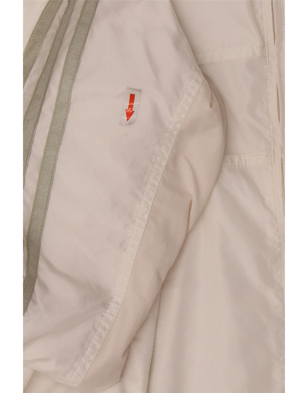 Adidas Mujer Clima 365 Chándal Top Chaqueta UK 14 Medio Blanco Poliéster
