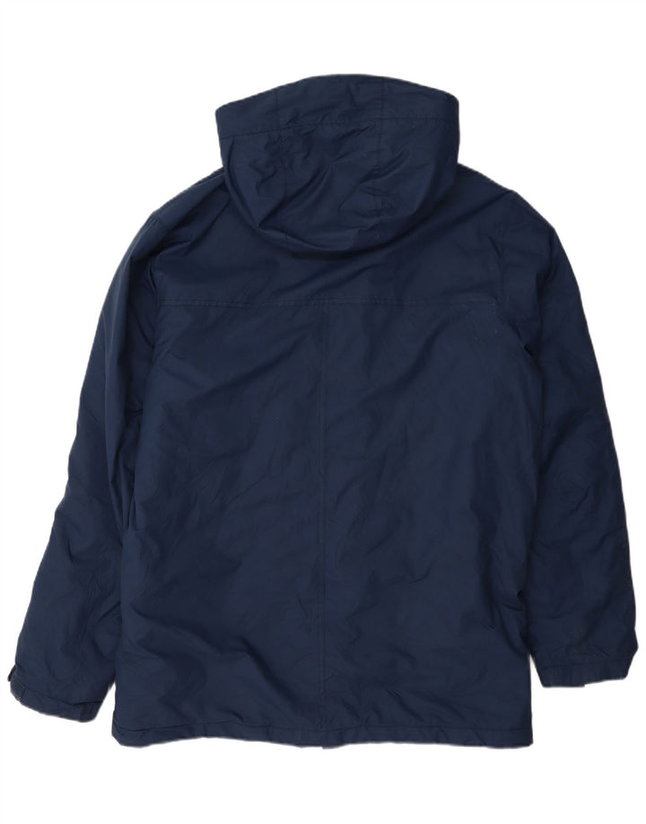 Columbia Chaqueta impermeable con capucha para hombre UK 38 Medium Azul marino Nylon