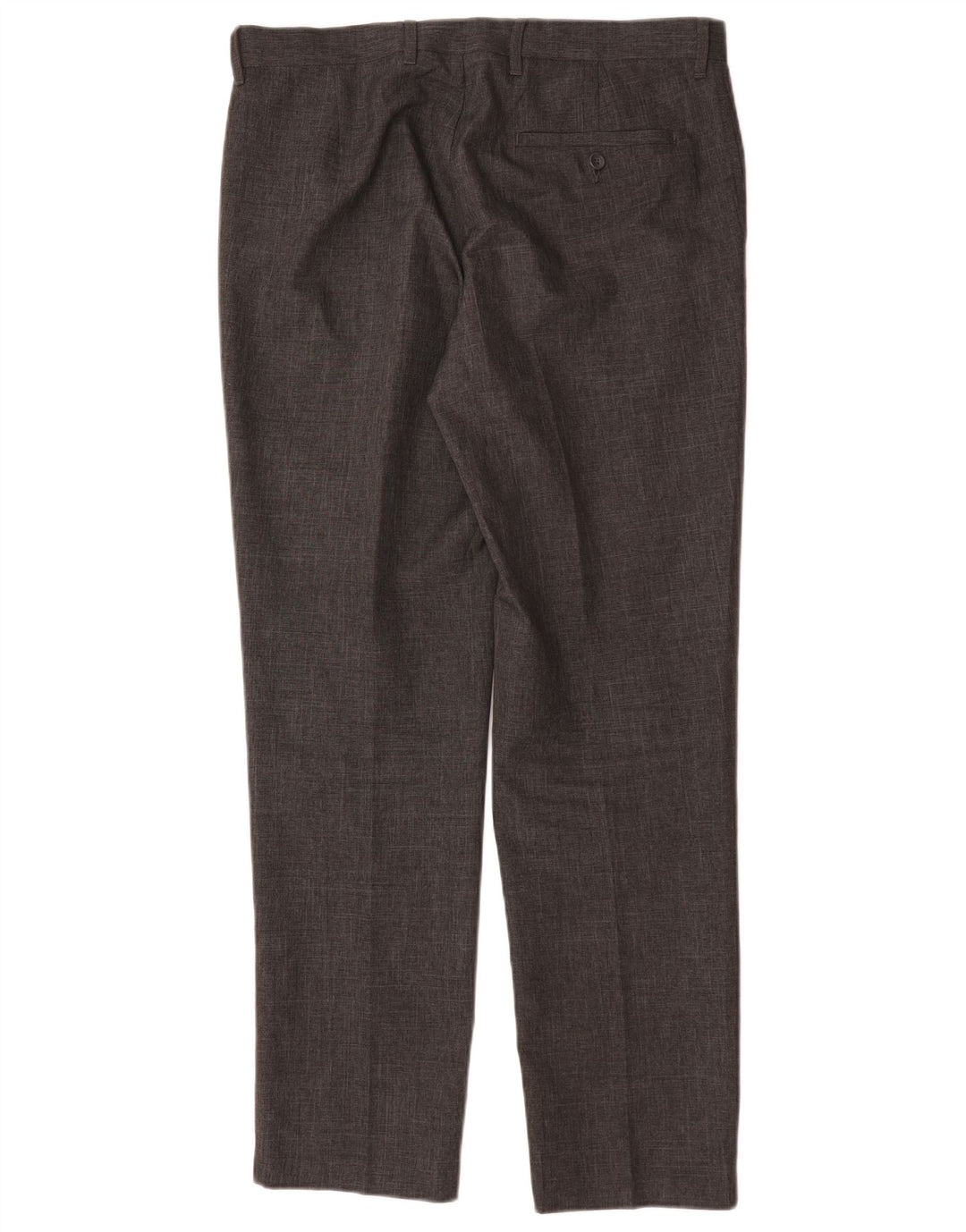 Marks & Spencer Pantalón de traje ajustado para hombre W34 L31 Poliéster gris