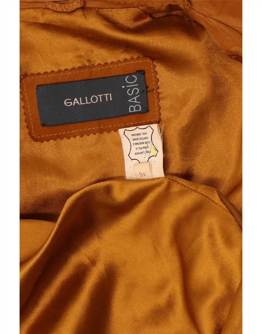 Gallotti Abrigo de ante para mujer EU 46 XL Cuero beige