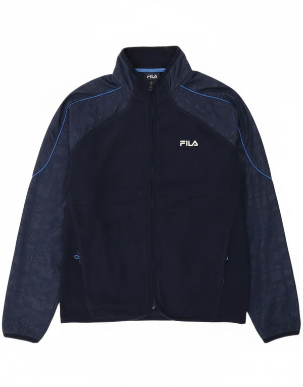 Fila Chaqueta polar para hombre UK 38 Medium Azul marino Colorblock Algodón