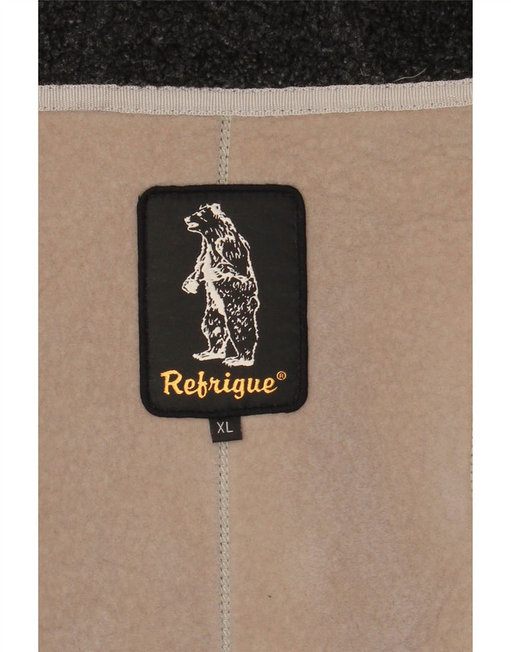 Refrigue Sudadera con capucha y cremallera para hombre XL Verde