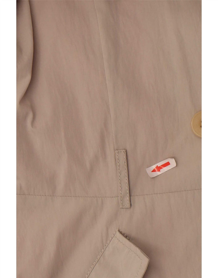 Dkny Abrigo cruzado de manga 3/4 para mujer UK 46 Poliéster gris grande