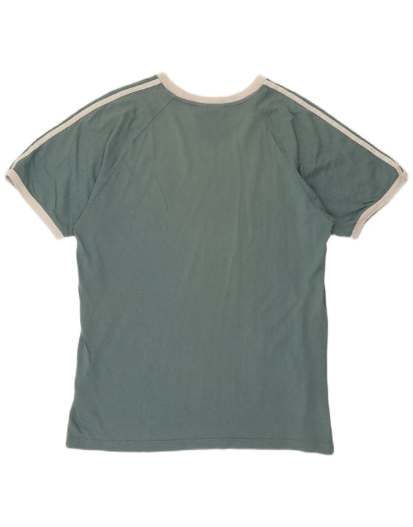 Adidas - Camiseta de manga corta para hombre, talla grande, color verde, algodón