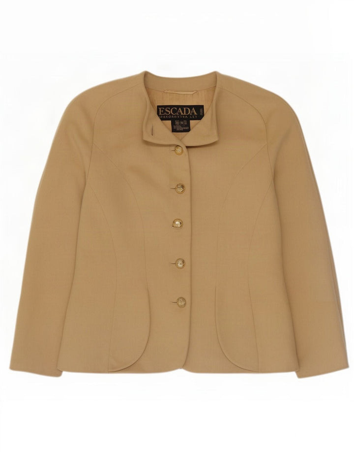 Escada Chaqueta tipo blazer de 6 botones para mujer de Margaretha Ley EU 38 Beige medio