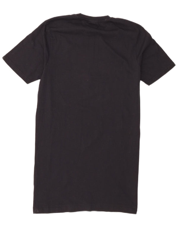 Ellesse Vestido estilo camiseta Heritage Graphic para mujer UK 8 Small Negro