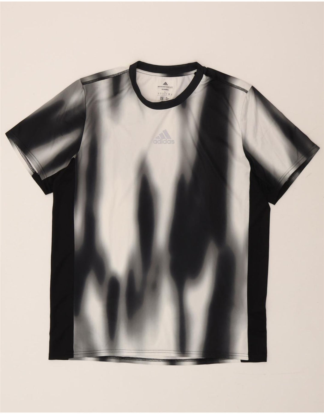 Adidas Camiseta para hombre Top Large Negro Tie Dye Poliéster