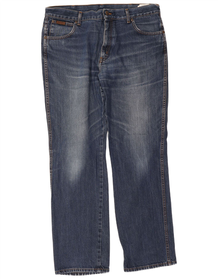 Wrangler Vaqueros rectos Texas para hombre W38 L32 Algodón azul