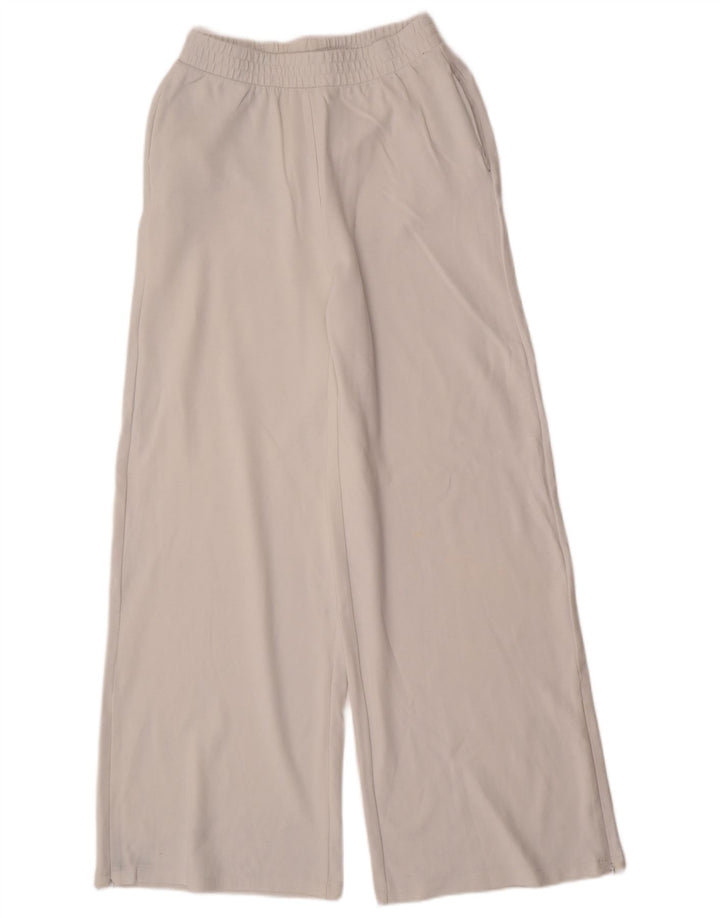 Zara Mujer Pantalón Chándal UK 40 Mediano Algodón Blanco