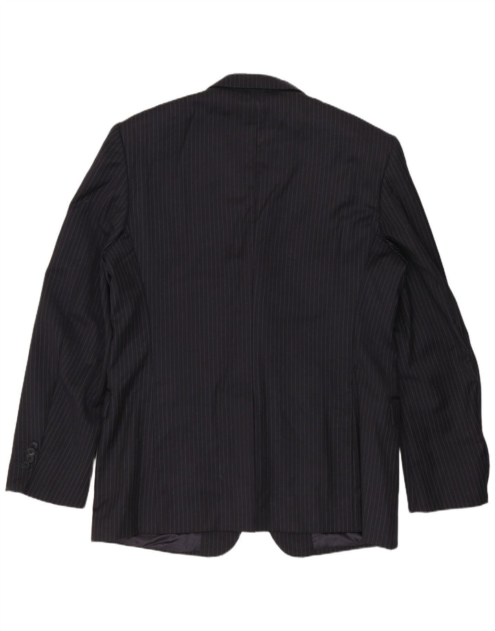 Ferre Chaqueta tipo blazer de 3 botones para hombre IT 54 2XL Lana virgen a rayas azul marino