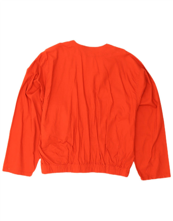 Vintage mujer chaqueta bomber de gran tamaño EU 40 algodón rojo medio