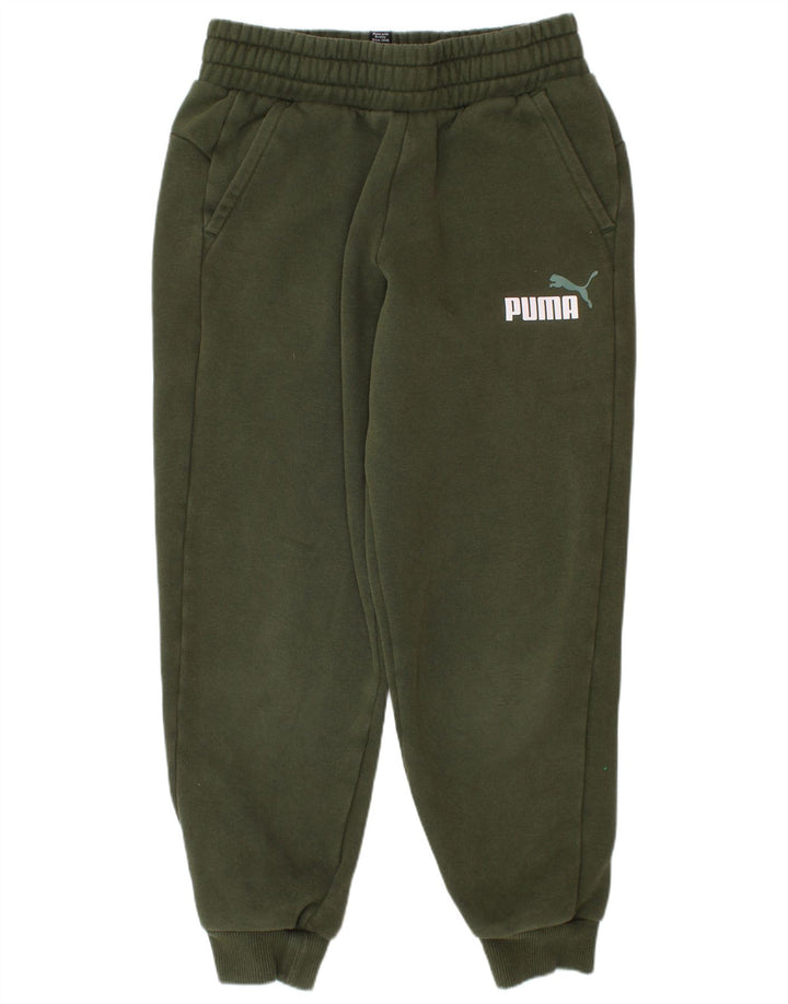 PUMA Pantalones de chándal para niño Joggers 9-10 años Algodón Verde
