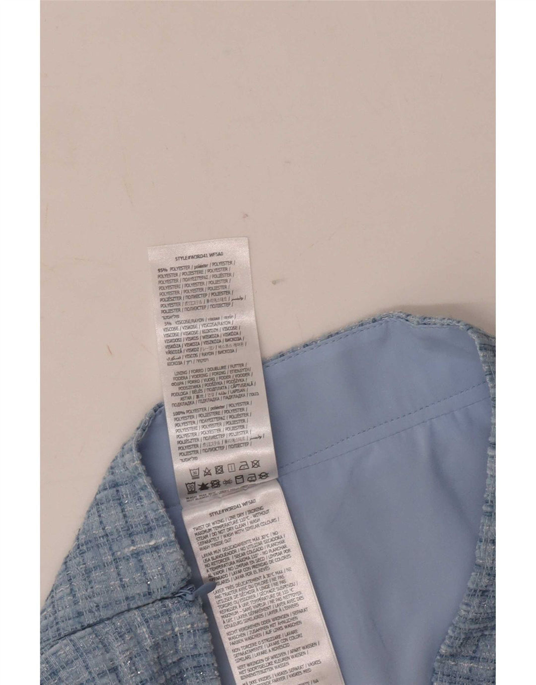 Guess Minifalda para mujer UK 10 Small W28 Poliéster a cuadros azules