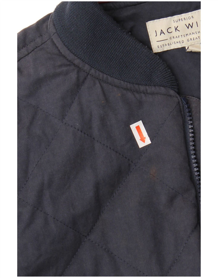 JACK WILLS Chaqueta bomber para hombre UK 36 Small Azul marino Algodón