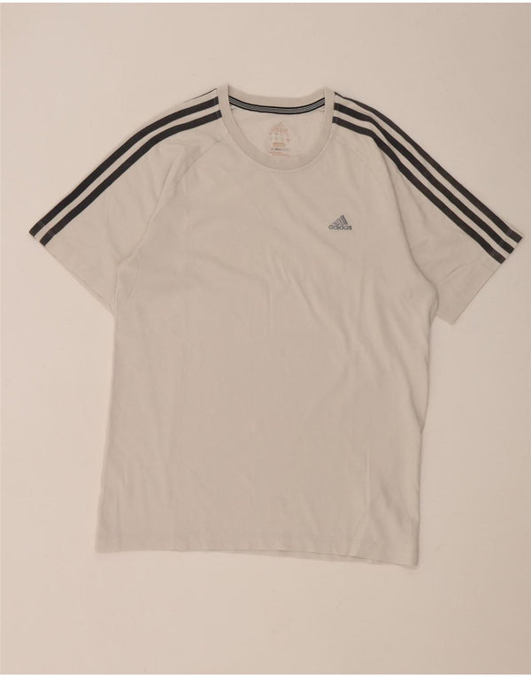 Adidas Mens Clima 365 Camiseta Top Pequeño Algodón Blanco