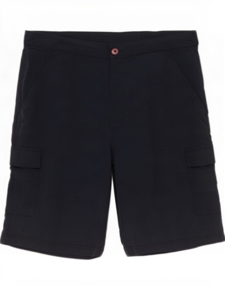 Reebok - Pantalones cortos cargo para hombre, talla grande, W34, azul marino