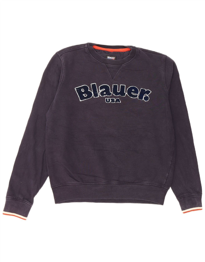 Blauer Boys Graphic Sudadera Jumper 13-14 años Grande Azul Marino Algodón