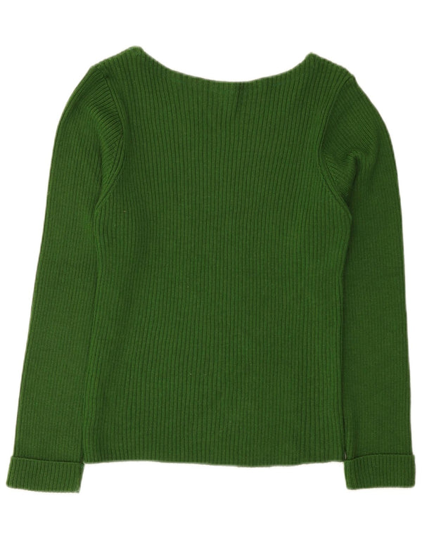 Guess Suéter tipo jersey con cuello barco para mujer UK 8 Small Green