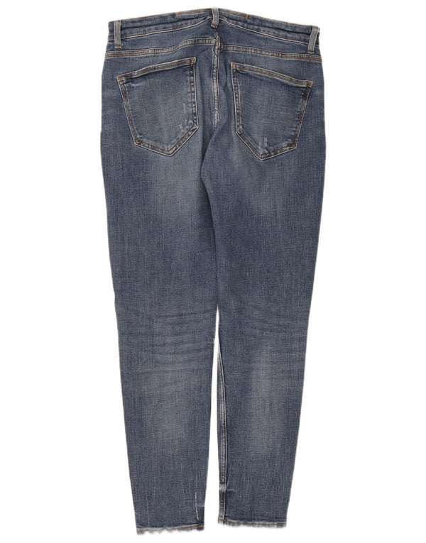 Zara Jeans ajustados desgastados para hombre EU 46 XL W36 L31 Algodón azul