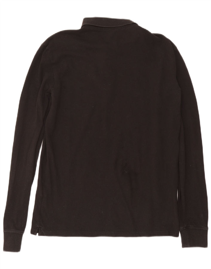 Superdry Polo De Manga Larga De Algodón Negro Medio Para Hombre