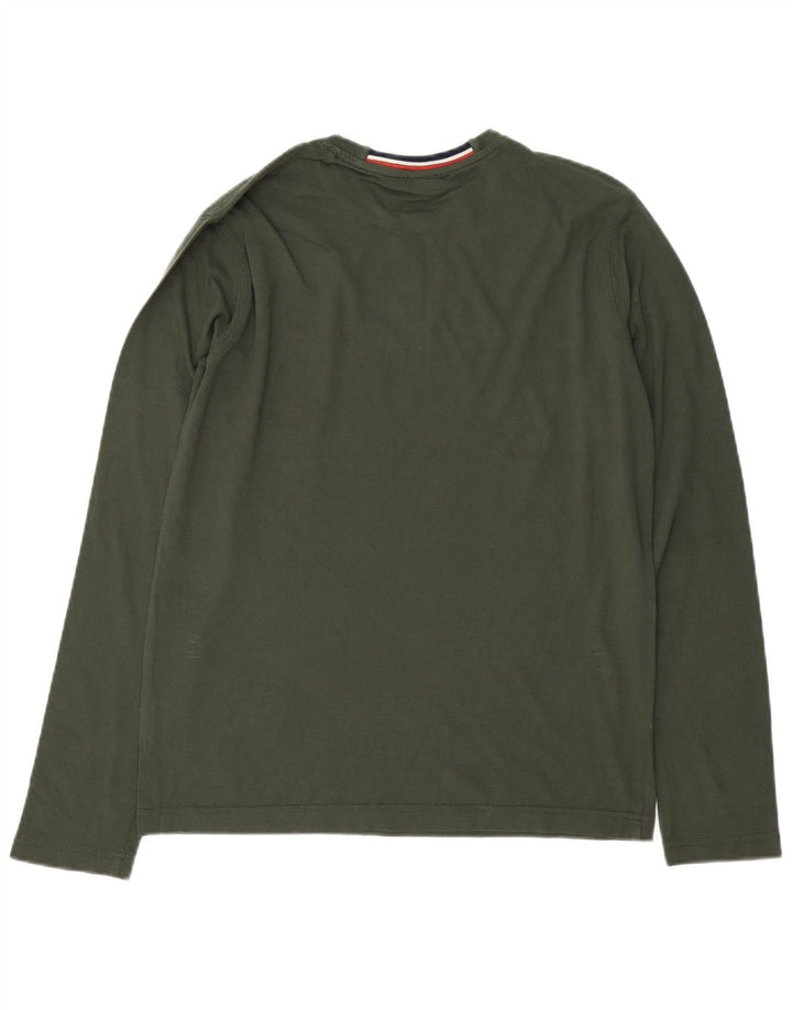 Asociación de Polo de EE. UU. Camiseta Hombre Manga Larga Algodón Caqui Medio